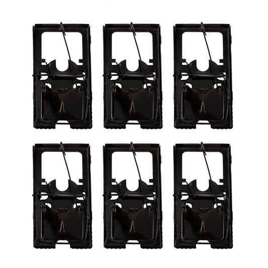 Mouse Trap Set of 6 - Medium Durable Snap Traps for Indoor Use in Homes, Kitchens, and Garages