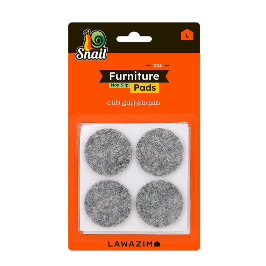 Snail Furniture Non Slip Pads - Felt Furniture Pads with Self-Adhesive Backing -for Table and Chair Leg, Stools, Cabinets, & Hardwood or Tile Floors