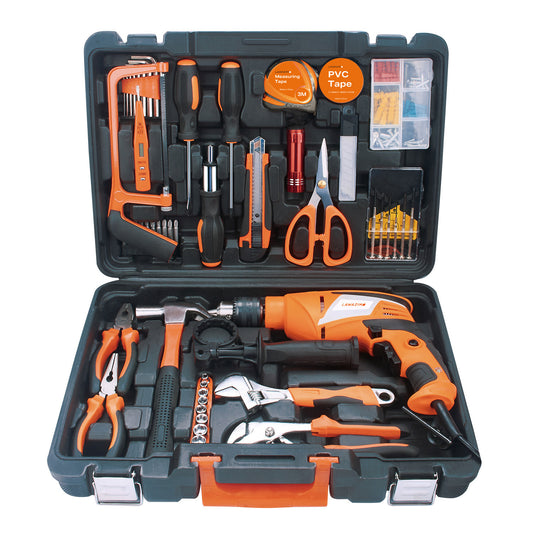100-Piece Tool Set with 13mm Impact Drill 810W