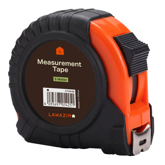 Measurement Tape - Retractable Blade with Lock, Shock-Resistant Case, & Belt Clip - for Carpentry, Tailoring, Construction, and DIY Projec