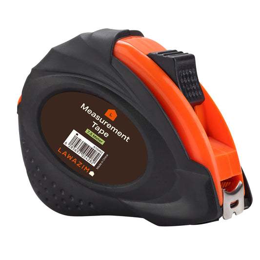 Measurement Tape - 7.5meter - Retractable Blade with Lock, Shock-Resistant Case, & Belt Clip - for Carpentry, Tailoring, Construction, & DIY Projects