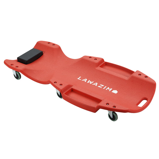 48inch Plastic Car Creeper with Padded Headrest - Red