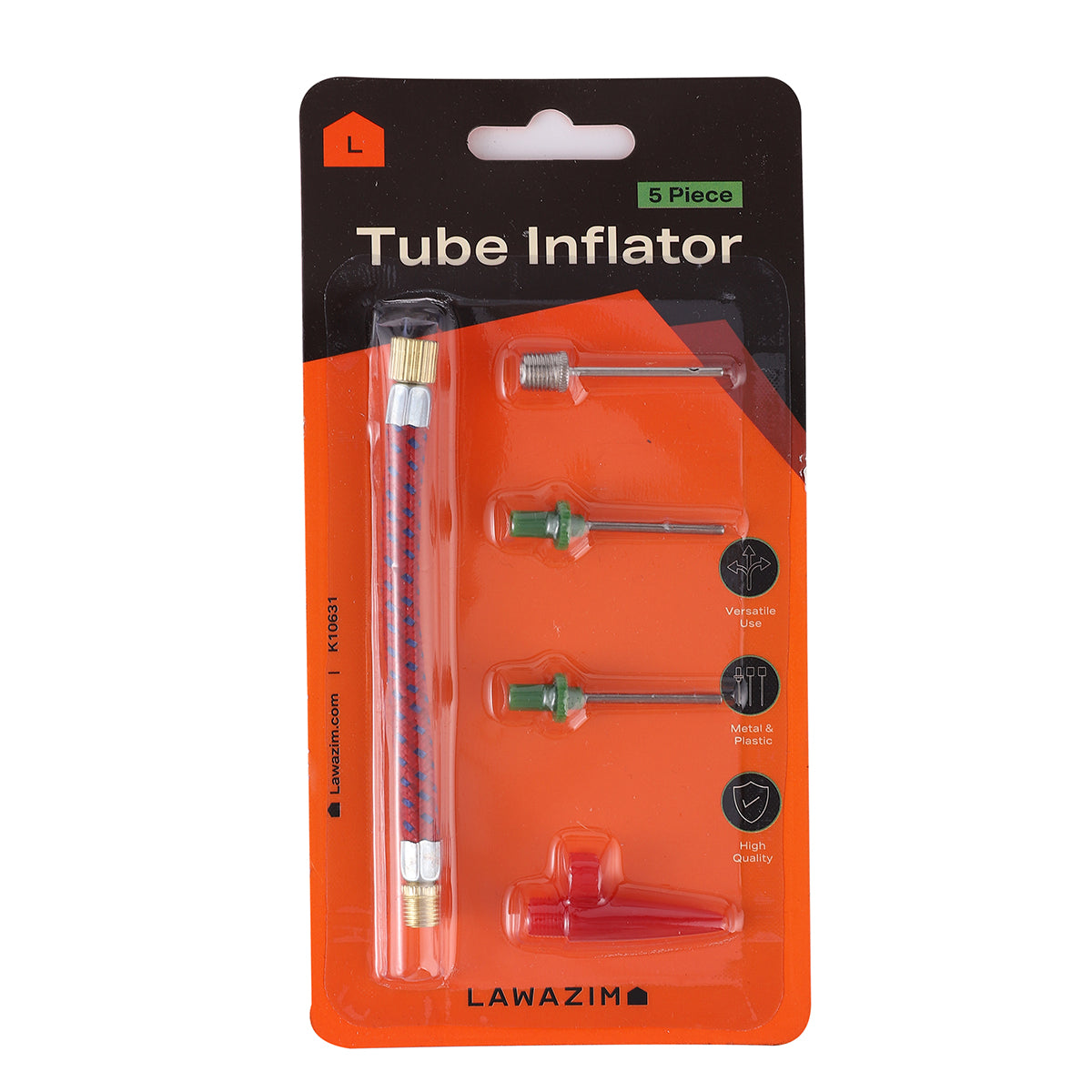 5-Piece Tube Inflator Kit Air Pump Tool