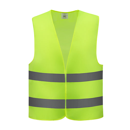 120g High Visibility Safety Vest - Yellow - Lightweight Reflective Work Vest with Front and Waist Reflective Strips for Construction, Road Work and Outdoor Tasks