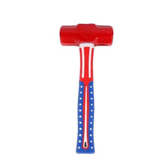 Engineer Hammer American Flag Color- Shock-Absorbing Rustproof Heavy-Duty Precision Engineering Hammer with Non-Slip Ergonomic Handle -for Metalworking Forging Construction and DIY Projects