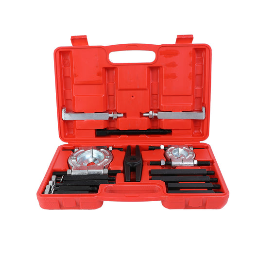 Bearing Puller Set -14 Piece- Universal Bearing Separator Kit with Yoke, Extension Screws, and Two-Size Separator Jaws - for Automotive Repair Gear and Pulley Puller Workshop Maintenance