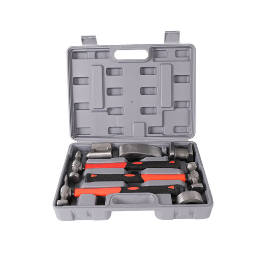 Forged Steel Heavy Duty Auto Body Hammer and Dolly Kit -7 Piece- Durable Automotive Body Repair Tools with Carry Case - for Dent Repair, Metal Shaping, Panel Beating - DIY and Professional Use