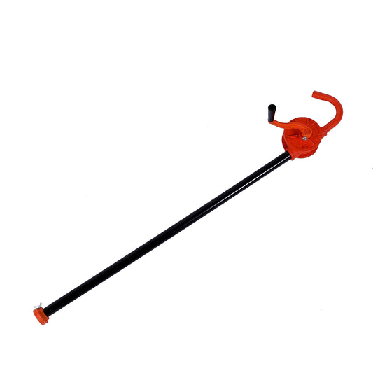 Hand Rotary Drum Barrel Pump -4Kg Orange- Heavy-Duty Manual Liquid Transfer Pump with High-Temperature Alloy, Durable Design, and Smooth Fluid Dispensing - for Industrial Use, Fuels, and Oils