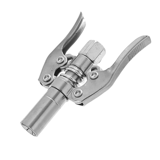 Double Handle Grease Coupler - Heavy-Duty Leakproof Grease Fitting Tool with High Working Pressure and Easy Lock & Release Mechanism - Ideal for Automotive Industrial and Machinery Lubrication