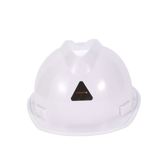خوذة أمان - أبيض - خوذة حماية من مادة HDPE - لمواقع البناء والمشاريع الهندسية والأعمال الخارجية