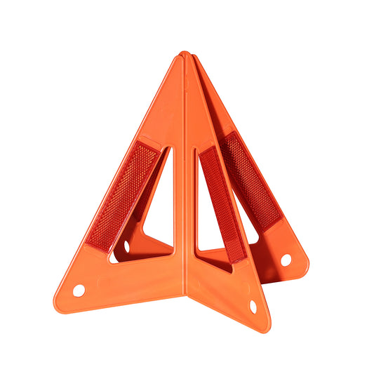 Plastic Triangle Reflective Road Safety - 2 Piece - Foldable Emergency Warning Triangles with High-Visibility Reflective Panels, Lightweight Design for Vehicle Breakdowns, Roadside Assistance and Traffic Safety