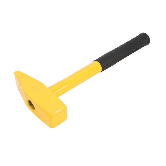 Hammer - Yellow- Heavy-Duty Blacksmith and Forging Square Hammer with Ergonomic Anti-Vibration Handle, Dual-Face Precision Striking for Metalworking, Construction, Tinning and DIY Projects