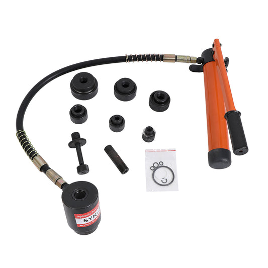 Hydraulic Hole Digger - Heavy-Duty Hydraulic Knockout Punch Set  for Metal Sheet Punching, and Electrical Conduits