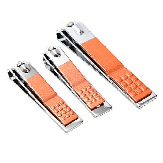 Manicure Set - 3 Pieces Gold - Nail Care Kit for Fingernail and Toenail Grooming, At-Home Manicure, and Daily Nail Maintenance