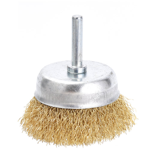 Wire Cup Brush - 2.5inch - Crimped Wire Brush, Max 4500 RPM for Rotary Tools and Drills
