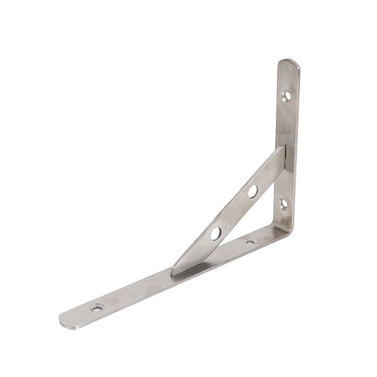 Stainless Steel Bracket - Heavy Duty, Wall-Mounted Shelf Support for DIY, Kitchen, Garage Office Storage - Space-Saving, Rust-Resistant Bracket for Small Spaces and Industrial Shelving