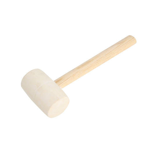 Rubber Mallet with Wooden Handle -  Non-Marring Shock-Absorbing Hammer for Flooring, DIY, and Construction - Ergonomic Anti-Slip Grip for Home Improvement, Woodworking, and Tent Camping