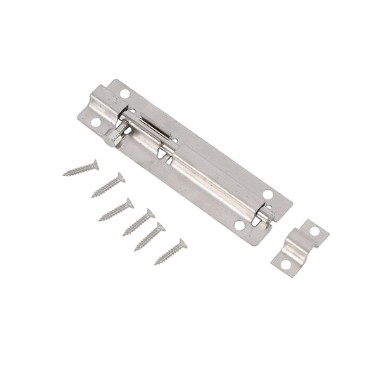 Sliding Latch Lock - Matt - Barrel Bolt Latch with Screws, Pre-Drilled Holes, Smooth Sliding Mechanism - Ideal for Securing Doors, Gates, Cabinets, Sheds, Fences, and Storage Areas