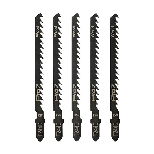 شفرة المنشار الكهربائي - T244D - 5 قطع 100 مم 6 TPI T-Shank شفرات المنشار الكهربائي لقطع المنحنيات السريعة في الخشب والخشب الرقائقي والـ PVC