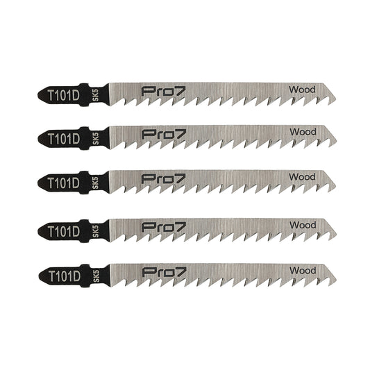 شفرة المنشار الكهربائي - T101D - 5 قطع 100 مم 6 TPI T-Shank شفرات المنشار الكهربائي لقطع مستقيم نظيف وسريع في الخشب والخشب الرقائقي والـ PVC