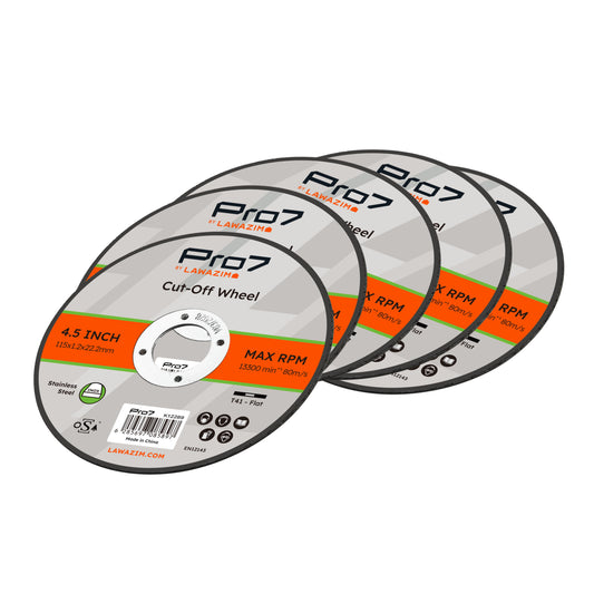 Cutting Disc for Stainless Steel - 5 Piece 4.5inch (115x1.2mm) - Thin Cut Off Cutting Wheel Set for Metal, Sheet Metal, Rods, Profiles, and Precision Cutting