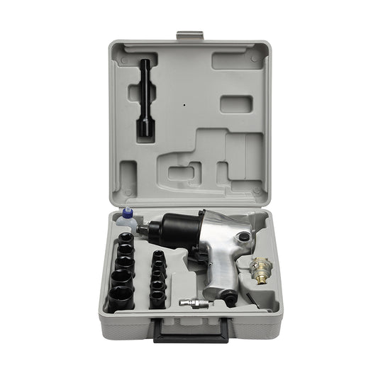 1/2inch Heavy Duty Air Impact Wrench - Square Drive Twin Hammer Pneumatic Impact Gun for Auto Tire Repair