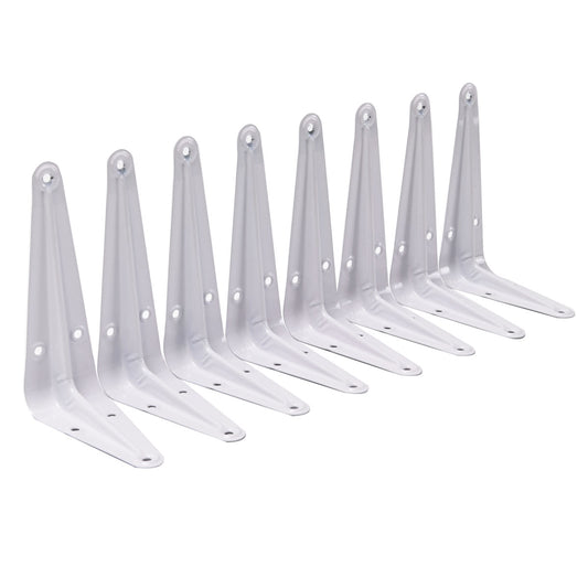 Right Angle Shelf Bracket Set - 8 Piece 3x4inch - 90 Degree L-Shaped Wall Mount Shelf Support with Pre-Drilled Holes and Screws - for Shelves, Cabinets, Kitchen Racks, Garage, and Storage
