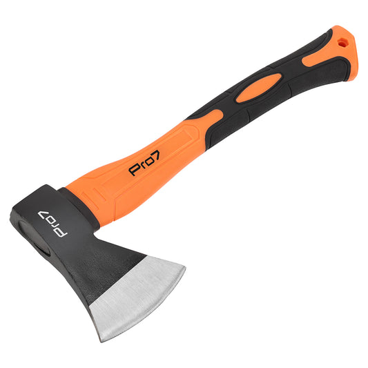 Axe with Fiber Handle  - Lightweight Wood Chopping and Camping Axe with Anti-Slip Grip, Shock-Absorbing Fiberglass Handle & Rust-Resistant Head for Gardening, Firewood & Outdoor Use