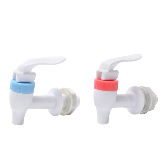 Water Dispenser Tap - 2 Piece - Lever Handle Faucet Tap Replacement for Water Coolers, Beverage Dispensers, Jugs, and Drinking Fountains