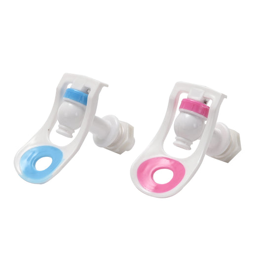 Water Dispenser Tap - Push Style 2 Piece - Faucet Tap Replacement for Water Coolers, Beverage Dispensers, Jugs, and Drinking Fountains