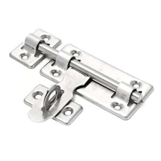 Iron Sliding Latch Lock - 4inch - Barrel Bolt Latch with Screws, Pre-Drilled Holes, and Smooth Sliding Mechanism - Ideal for Securing Doors, Gates, Cabinets, Sheds, Fences, and Storage Areas