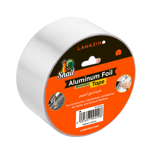 Snail Aluminum Foil Tape - 48mmx20m (2inx66ft) - High Temperature Heat Resistant HVAC Duct Adhesive Aluminum Sealing Tape for AC, Dryer Vent, Insulation, Pipe Repair