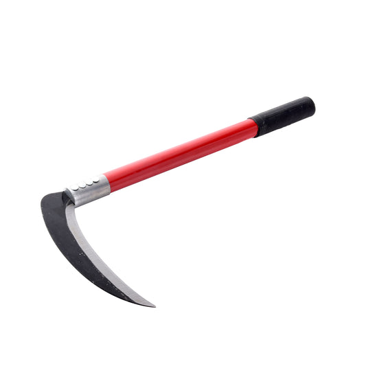 Grass Sickle - 40cm - Curved Handheld Weeding and Harvesting Sickle Tool with Sharp Blade and Non-Slip Rubber Handle, Manual Garden Cutter for Grass, Weeds, Crops, and Outdoor Farm Maintenance
