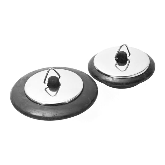 2PCS Plastic Sink Plug Set with Pull Ring - Flexible Sink Drain Stoppers for Kitchen, Bathroom, and Utility Sinks, Easy Replacement for Water Holding and Debris Control