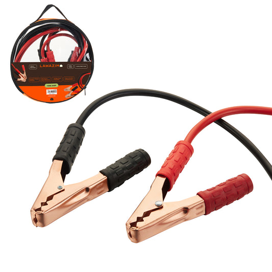 Car Jumper Cables - 2.5m/2000Amp - Heavy Duty Emergency Booster Cables with Insulated Color-Coded Copper Clamps and Carry Bag - for Jump Starting Dead or Weak Batteries in Cars and SUVs