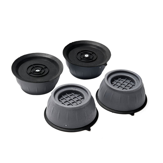 4PCS Furniture Non-Slip Grip Pads -Anti-Vibration Appliance Support Pads for Washing Machine Dryer Dishwasher and Furniture Noise Reduction, Floor Protection for Home (Universal Size, Grey)