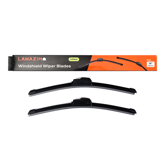 Windshield Wiper Blades - (Pack of 2)- All-Season Wiper Blades, Frameless Design with Low-Noise Operation - Passenger and Driver Side Front Windshield Wiper Blades for Most Vehicle Models