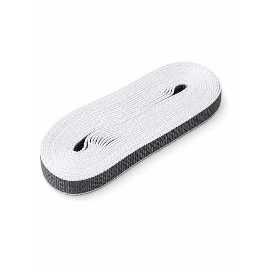 Roller Shutter Tape - 2cm - Webbing Replacement Strap for Belt Winder, Window and Door Blinds, Tear-Resistant, Abrasion-Resistant & UV Stability - Grey with White Edging