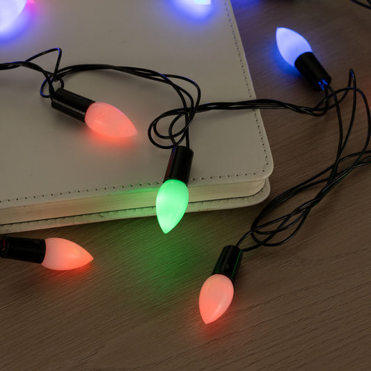 50-LED String Lights - 7m / 23ft - Candle-Shaped BS/UK Plug-In Fairy Lights, Decorative Indoor Outdoor Lights for Christmas Ramadan Wedding Party Home Bedroom Garden Patio