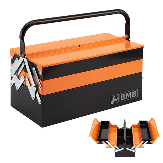 Metal Toolbox - 42cm - 3-Layer 5-Tray Portable with Fixed Handle – Lawazim