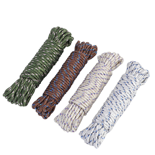 4-Piece Set Rope - 5mmx10m - Multi-Purpose Colored Rope with Durable and Lightweight Design for DIY Projects, Crafting, Camping, Survival, Dog Collars, Clotheslines, and Home Decor.