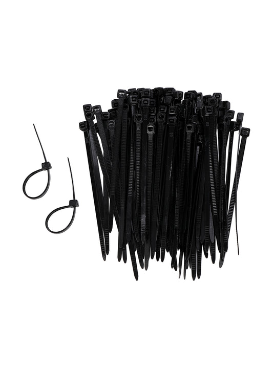 Cable Tie - 100 Piece Pack, 100mmx4mm Black Nylon Zip Ties for Cable Management, Electrical Work, DIY, and Automotive Use