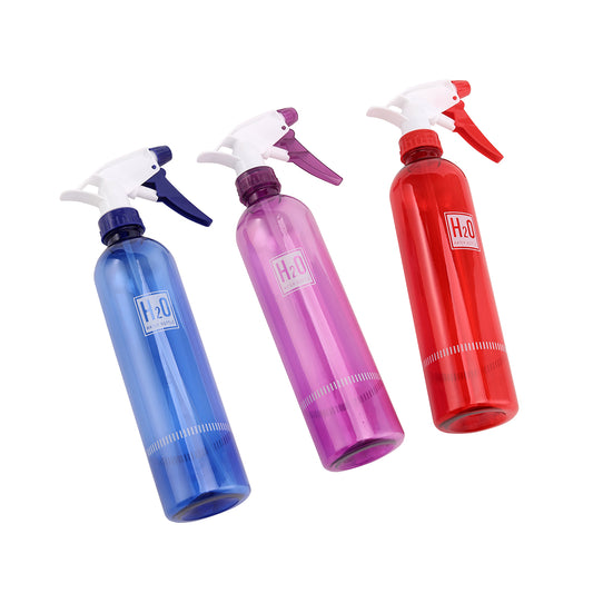 3-Piece Colored Spray Kit - 500ml - Refillable Trigger Spray Bottles with Long Dip Tube for Cleaning, Watering and General Household Use