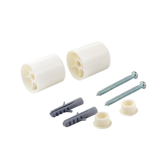 Door Stopper Set - 27mm Screw On Plastic Door Bumper Kit Wall Protector for Bedroom, Kitchen, Office, and Living Room