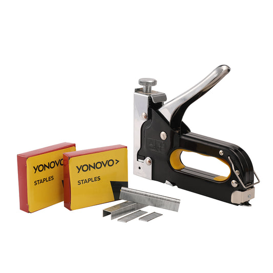 Staple Gun Kit - Manual Heavy Duty Stapler for Home, Workshop, and Light Construction Use