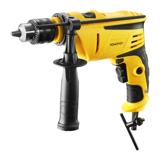 54-Piece 13mm Impact Drill with Case - 810W Corded Drill Set with Drill Bits, Screwdriver Bits, Allen Keys, Hammer, Pliers, Phillips & Flathead Screwdrivers, Tape Measure and Utility Knife