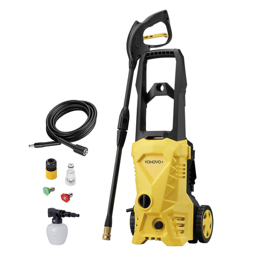 High Pressure Washer 1650W with 6 Piece Accessories - 135 BAR Heavy-Duty Cleaner for Car, Patio, and Outdoor Use