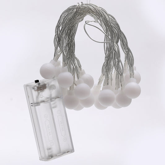 Plastic String 20 Lamps - Warm Yellow LED String Lights for Bedroom, Garden, Party, Wedding, Patio, and Classroom Décor