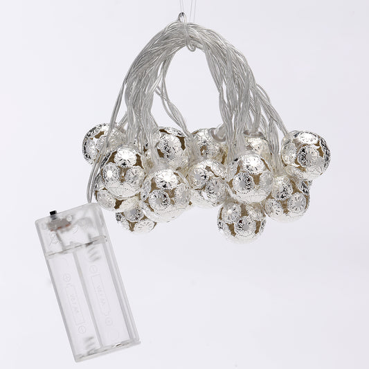 Plastic String 20 Lamps - LED Yellow Decorative Ball String Lights for Bedroom, Garden, Party, Wedding, Patio, Classroom