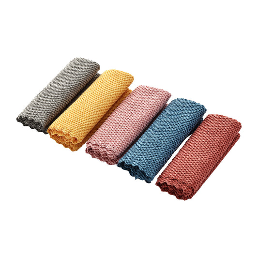 5 Piece Cleaning Towel - 30x30cm - Microfiber Towels for Kitchen, Car, Glass, and Multi-Surface Cleaning - Multi-Color